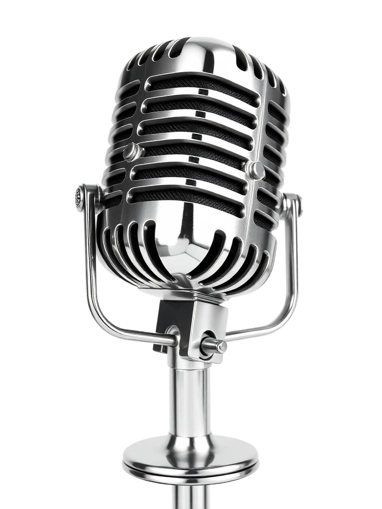 Vintage chrome ribbon microphone